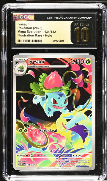 2025 Illustration Rare #134/132 Ivysaur Mega Evolution CGC 10
