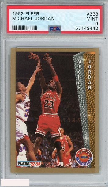 1992 FLEER MICHAEL JORDAN #238 CHICAGO BULLS HOF PSA 9 MINT