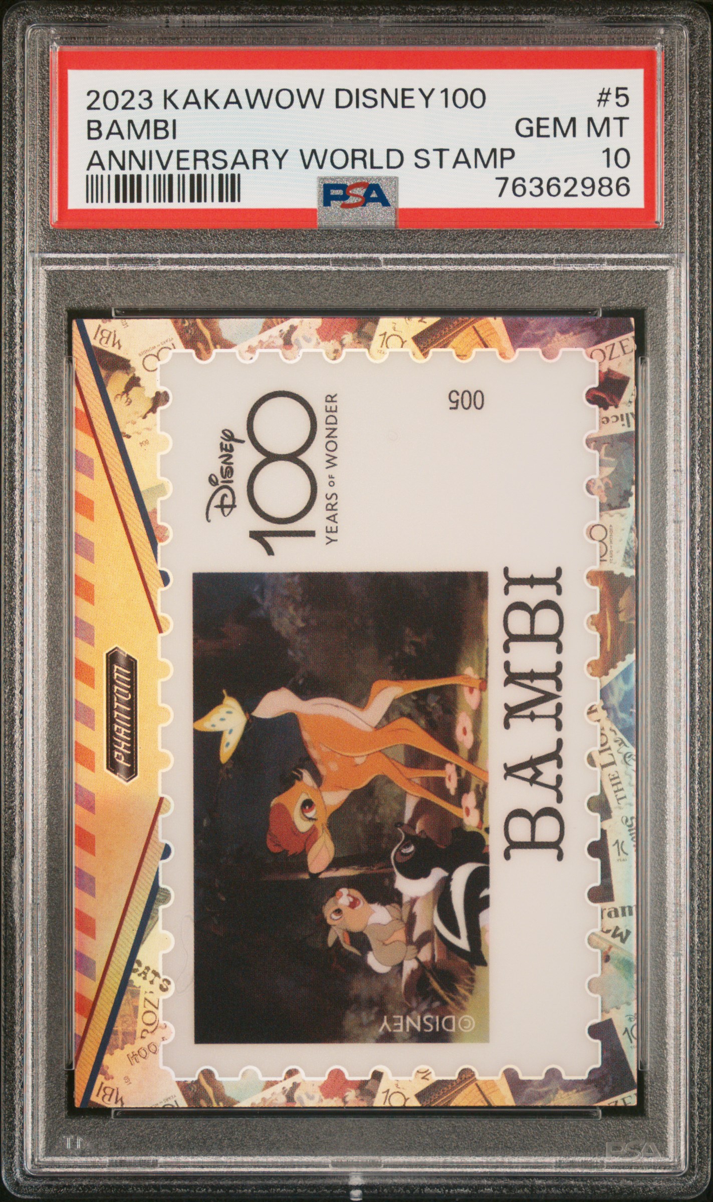 2023 Kakawow Disney100 Character World Stamp  Bambi PSA 10