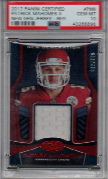 2017 PANINI CERTIFIED NEW GEN JERSEY RED PATRICK MAHOMES II