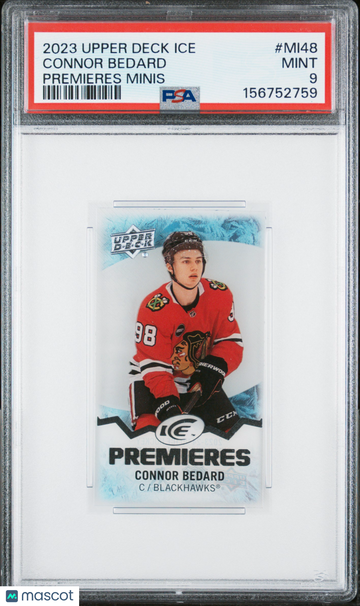 2023-24 Upper Deck Ice Premieres Minis Connor Bedard #MI48 Rookie PSA 9