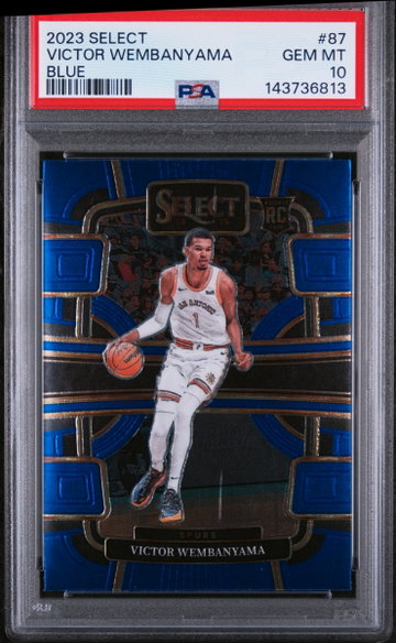 2023 Panini Select Concourse Blue Victor Wembanyama #87 PSA 10