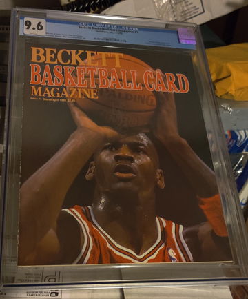 Beckett Basketball #1 Michael Jordan 1st Cover Newsstand CGC 9.6~High Grade!
