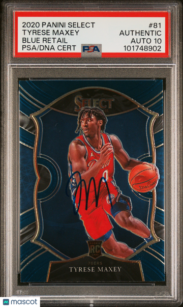 2020 Panini Select Tyrese Maxey #81 Blue Retail PSA A Auto 10