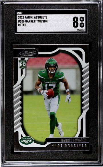 2022 Panini Absolute #106 Garrett Wilson Retail SGC 8