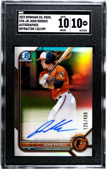 2022 Bowman Chrome John Rhodes Auto PAA-JR Refractor numbered 125/499