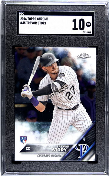2016 Topps Chrome Trevor Story SGC 10