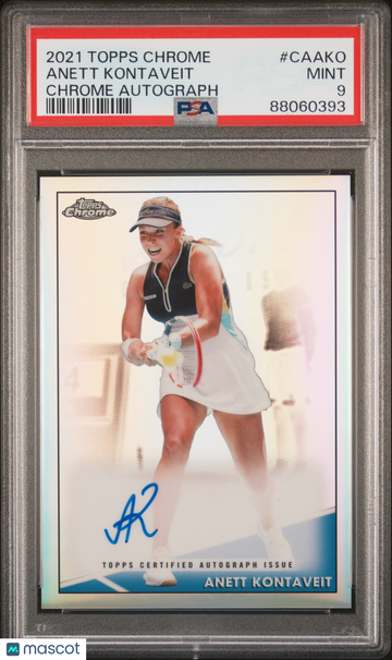 2021 Topps Chrome Tennis Chrome Autographs Anett Kontaveit #CAAKO PSA 9