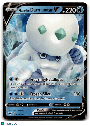 Sword & Shield - Vivid Voltage Galarian Darmanitan V #36