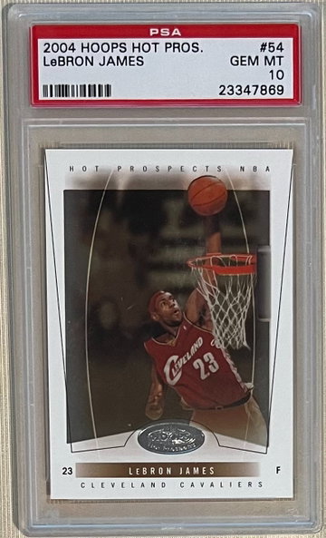2004 Hoops Hot Prospects #54 LeBron James PSA 10 Gem Mint