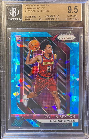 COLLIN SEXTON BGS 9.5 2018-19 PANINI PRIZM BLUE ICE PRIZMS #170 #’d /99 Rc 