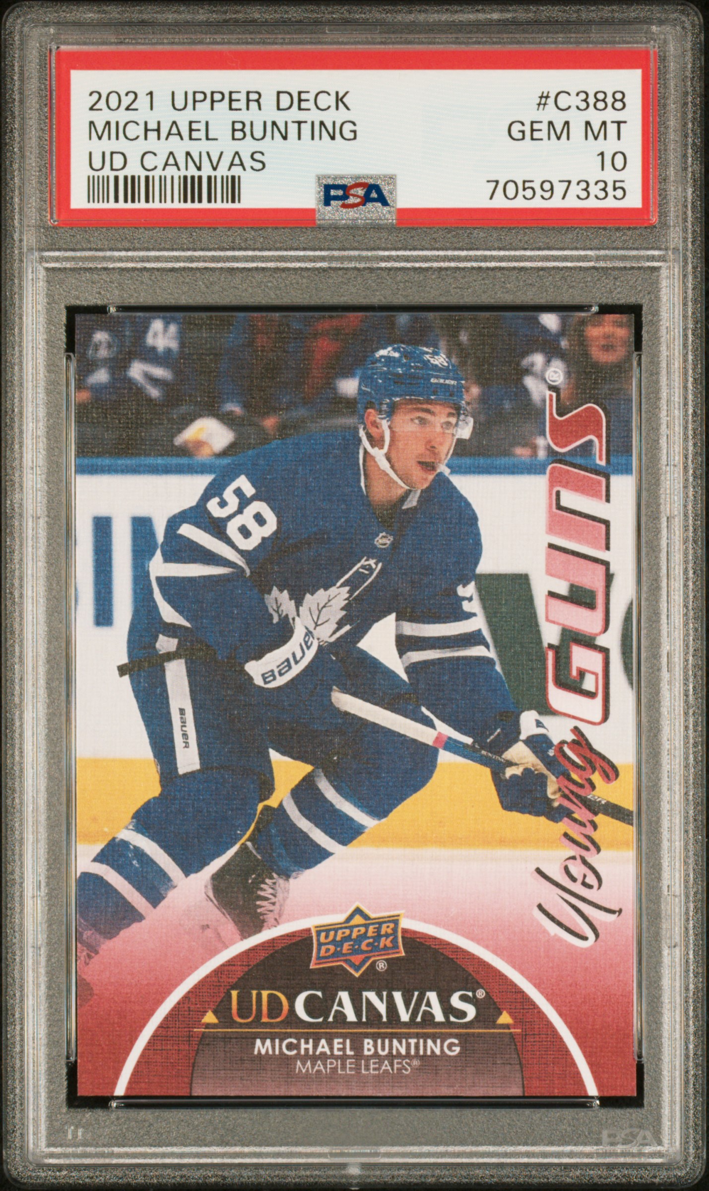 2021-2022 Upper Deck UD Canvas Michael Bunting #C388 UD Canvas PSA 10