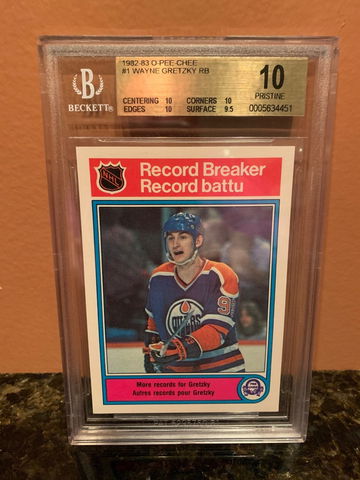 1982-83 O-PEE-CHEE OPC Wayne Gretzky #1 RB BGS 10 Pristine (Pop of 4) *RARE*