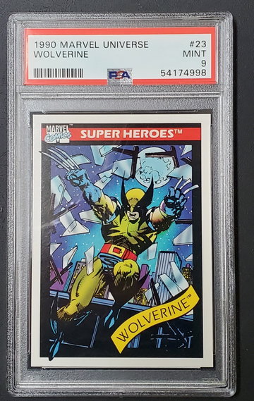 Wolverine 1990 Impel Skybox Marvel Universe #23 Mint MT PSA 9