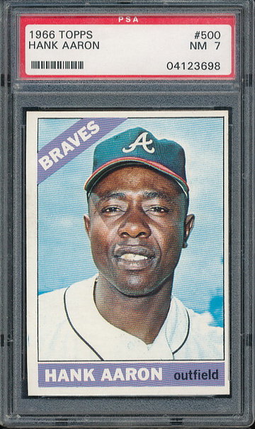 1966 Topps Hank Aaron #500 PSA 7
