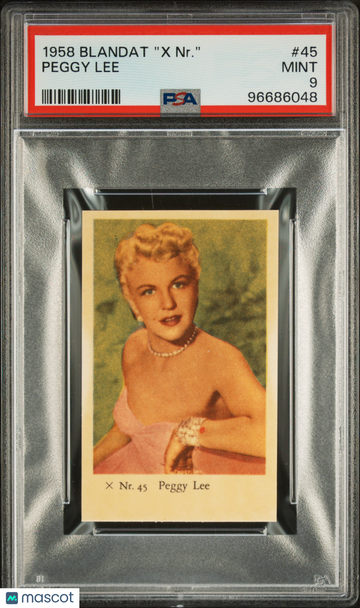1958 Blandat "X NR." Peggy Lee #45 PSA 9