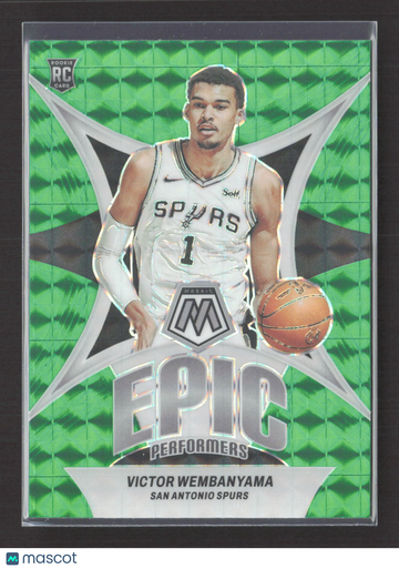 2024 Panini Mosaic Epic Performers Victor Wembanyama #12 Green RC