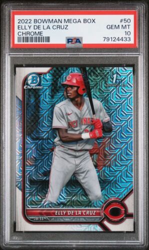 ELLY DE LA CRUZ 2022 Bowman Baseball Chrome Ist Mega Box Refractor PSA 10 GEM