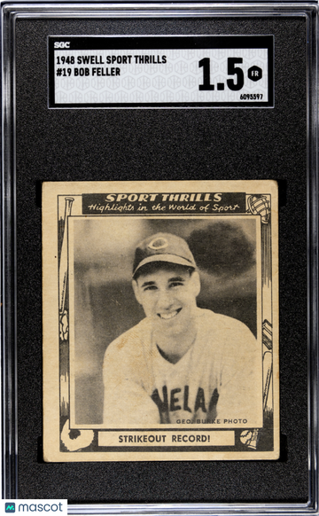1948 Swell Sport Thrills Bob Feller #19 SGC 1.5