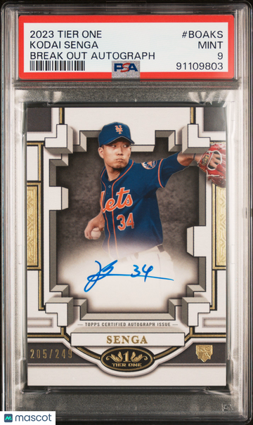 2023 Topps Tier One Break Out Autographs Kodai Senga #BOAKS /249 PSA 9