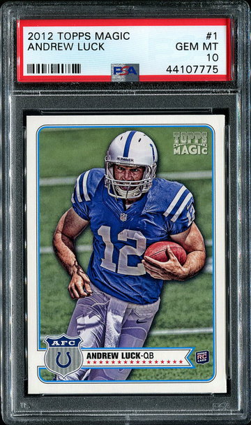 2012 Topps Magic Andrew Luck ROOKIE RC #1 PSA 10 GEM MINT
