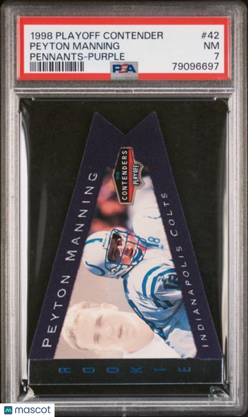 1998 Playoff Contenders Pennants Peyton Manning #42 Purple PSA 7