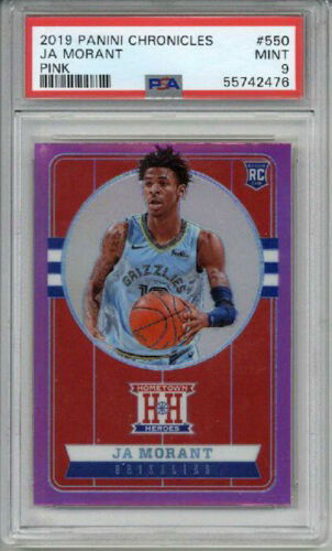 2019 PANINI CHRONICLES PINK HOMETOWN HEROES #550 JA MORANT ROOKIE RC CARD PSA 9