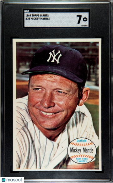 1964 Topps Giants Mickey Mantle #25 SGC 7