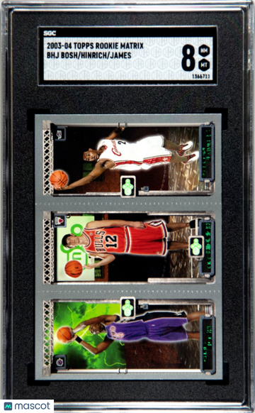 2003 Topps Rookie Matrix James Hinrich Bosh #BHJ Rookie SGC 8