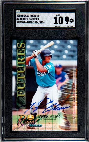 2000 Royal Rookies Miguel Cabrera Auto #6