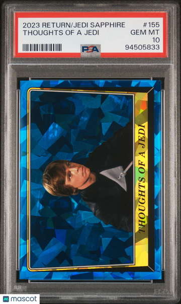 2023 Topps Chrome Sapphire Star Wars Return Of The Jedi Thoughts Of A Jedi #155 PSA 10