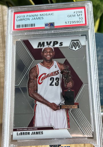 Lebron James - 2019 Panini Mosaic - #298 - MVPs - MVP HOF PSA 10  Gem Mint 🐐
