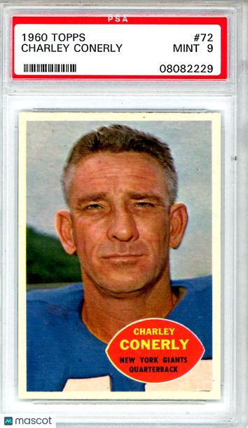1960 Topps Charley Conerly #72 PSA 9