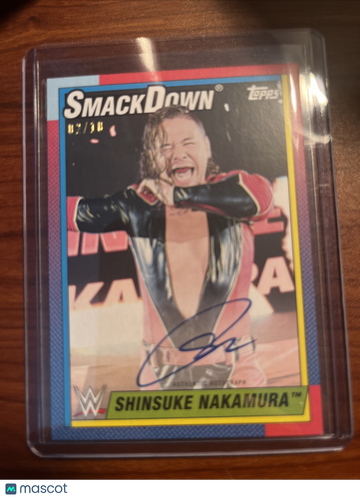 2021 Topps Heritage WWE Shinsuke Nakamura #A-SN Red Parallel/Variety Insert