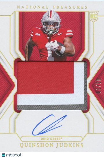 2025 Panini National Treasures Collegiate Quinshon Judkins Panini Authentic