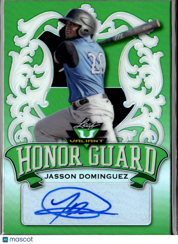 2021 Leaf Valiant Honor Guard Jasson Dominguez #HG-JD1 Green