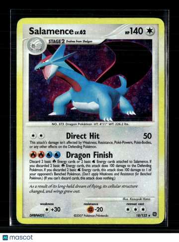 2011 Secret Wonders Salamence Holo Rare #18/132