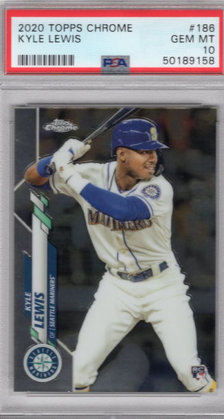 2020 Topps Chrome Kyle Lewis Mariners RC PSA 10 Gem MT