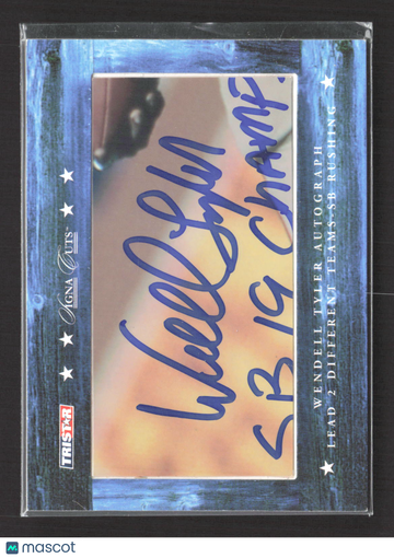 2007 TRISTAR Hidden Treasures Signa Cuts Wendell Tyler Cut Signature