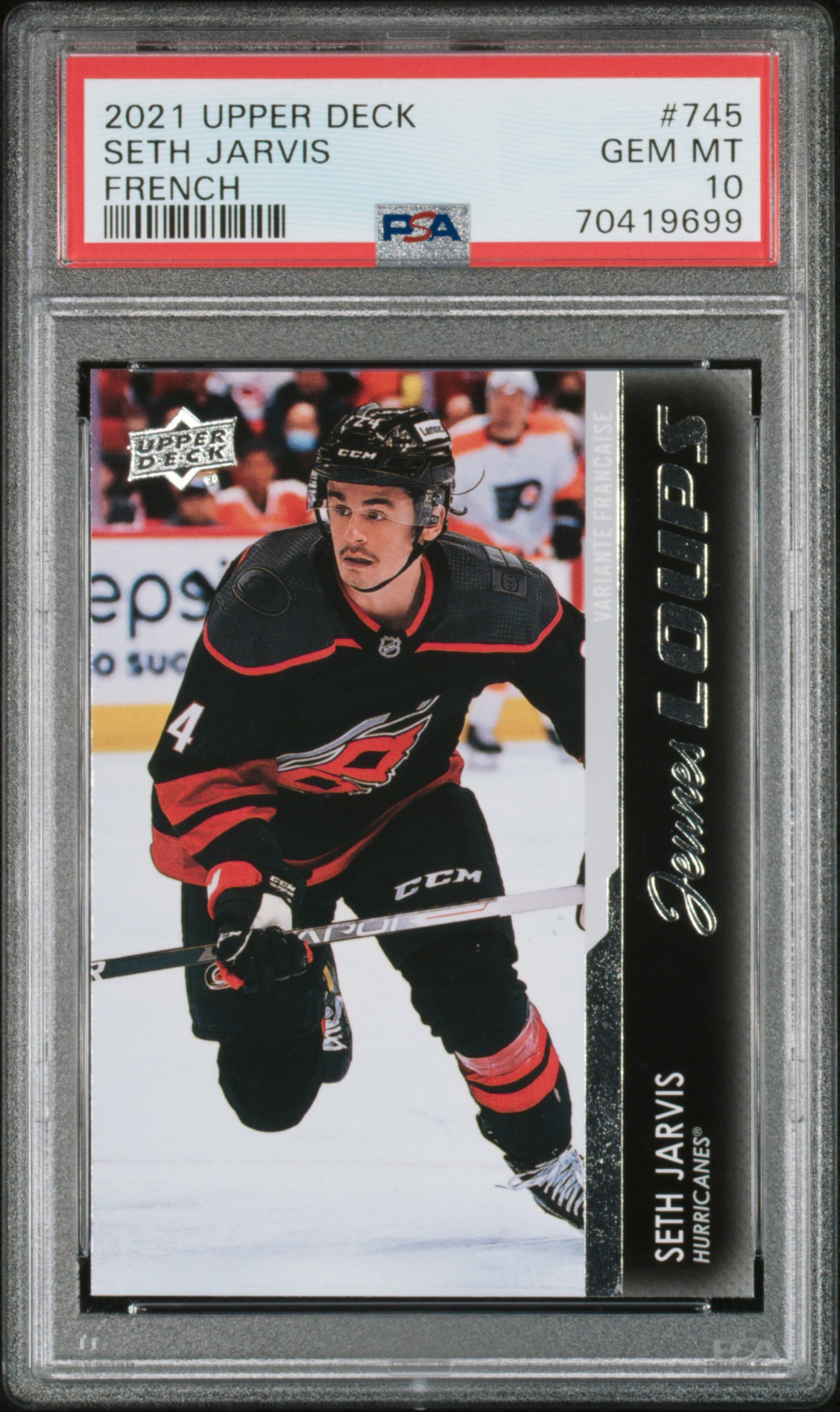 2021-2022 Upper Deck Seth Jarvis #745 French PSA 10