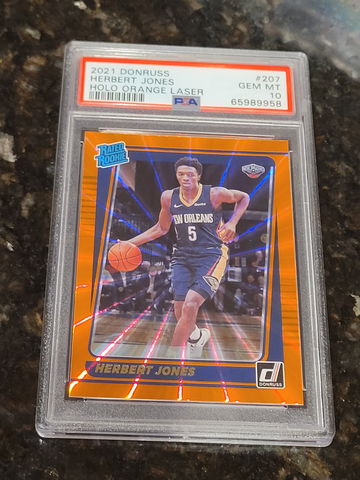 2021 Donruss Rated Rookie Holo Orange Laser PSA 10 GEM MT #207