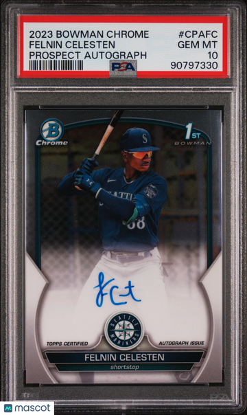 2023 Bowman Chrome Prospect Autographs Felnin Celesten #CPAFC PSA 10