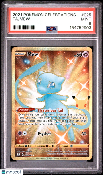 2021 Pokemon Celebrations Mew Fa PSA 9 #025