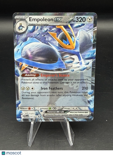 Pokemon 2025 Phantasmal Flames Empoleon EX Double Rare #070/094 - Near Mint or Better