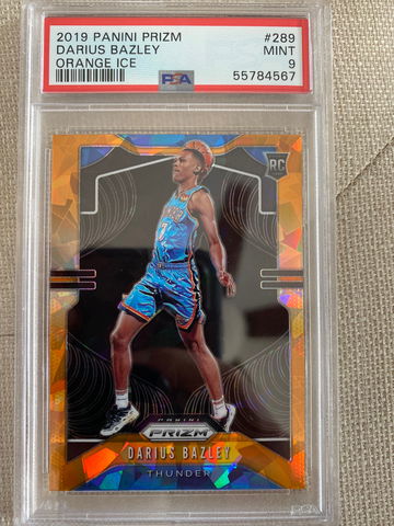 2019 Prizm Darius Bazley Orange Ice PSA 9