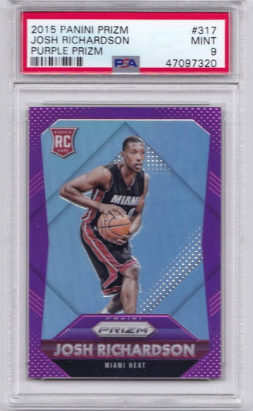 Josh Richardson 2015 Prizm Purple PSA 9