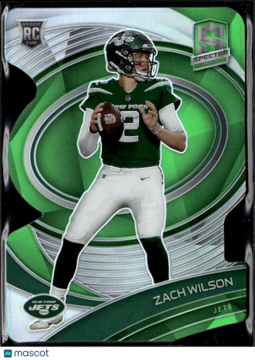 2021 Panini Spectra Prizm Zach Wilson #137 Green /30 RC