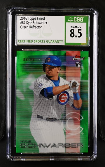 2016 TOPPS FINEST KYLE SCHWARBER GREEN REFRACTOR 