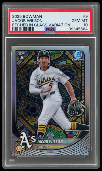 2025 Bowman Jacob Wilson Etched In Glass Variation PSA 10