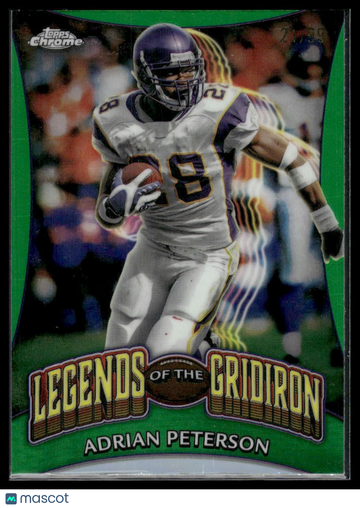 2024 Topps Chrome Adrian Peterson #LOG-16 Legends of the Gridiron Green Refractor SN
